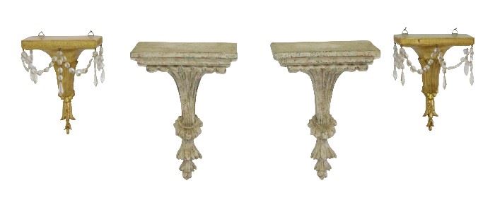 387. Two Pairs of Decorator Wall Brackets