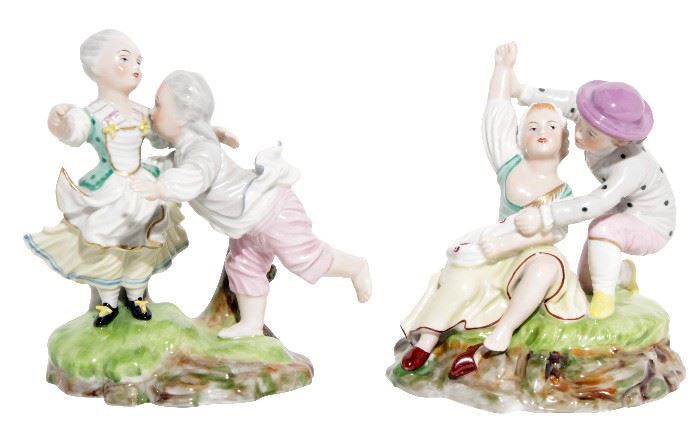 414. Two Porcelain Figural Groupings