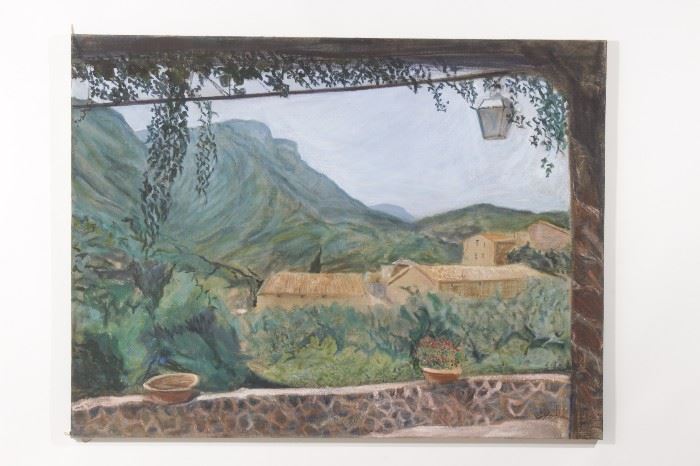 426. Landscape of the Italian Hillside, Oil on Canvas