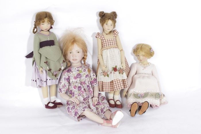 437. Four Miscellaneous Maggie Tocan Dolls