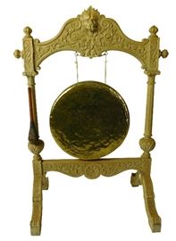 463. Antique Oak Framed Gong