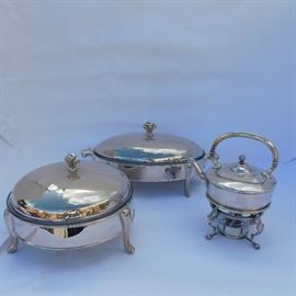 510. Miscellaneous Lot of three Silverplated Serving Di