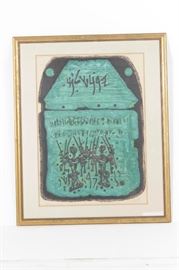 530. Castel, Moshe, Ancient Script, Engraving