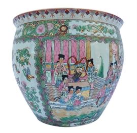 522. Famille Vert Chinese Porcelain Fish Bowl