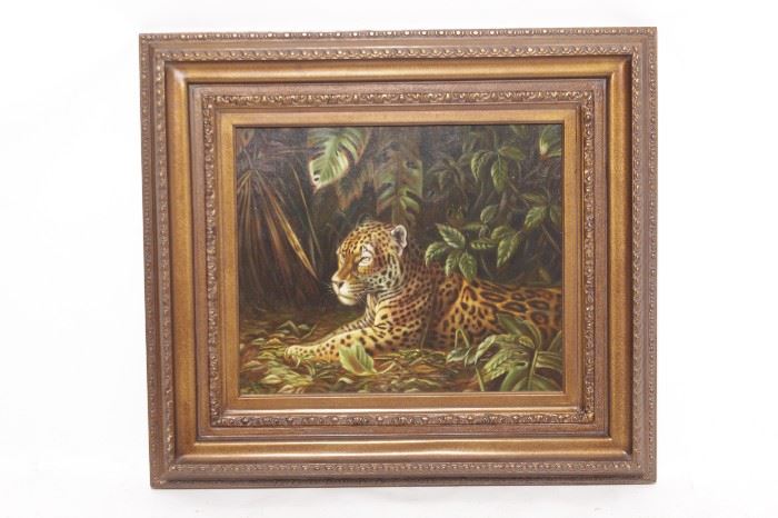556. Belden 20 Century Painting of a Tiger