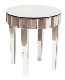 574. Hollywood Regency Mirrored Sidetable