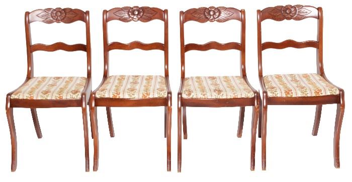 627. Set of Four Mahogany Side Chairs