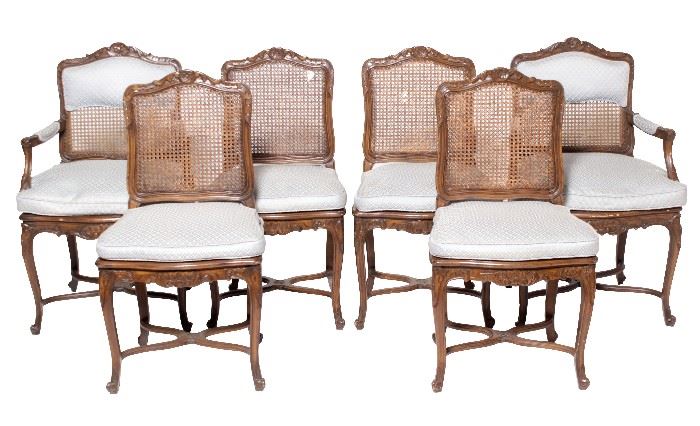637. Set of Six Louis XV Style Dining Chairs