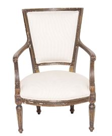 111. 18th C Italian Painted Fauteuil