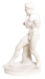 124. Grand Tour Carved Marble figure of a Wrestler