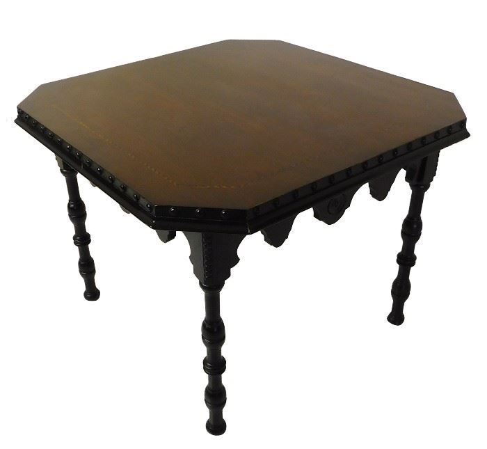 136a. Mahogany and Ebonized Side Table