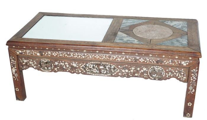 159. Chinese Carved and Inlaid Low Table