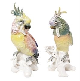 188. Pair of Karl Ens Porcelain Parrots
