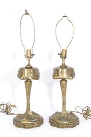 218. Pair of Art Nouveau Lamps