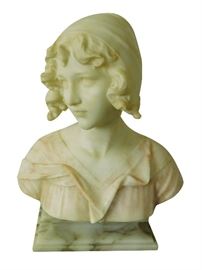 224. Alabaster Bust of a Maiden