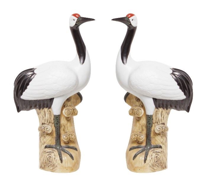312. Pair of Chinese Porcelain Cranes