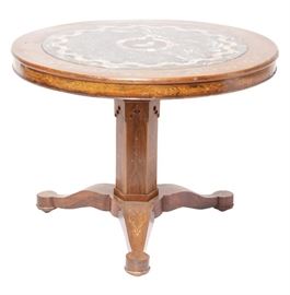 315. Empire Style Gueridon with Specimen Marble Top