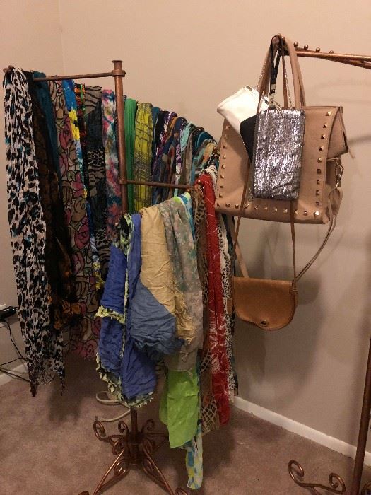 Women's designer scarves and handbags