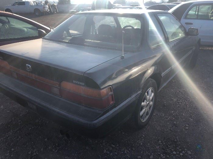 #2: 1989 Honda Prelude Passenger Car, VIN # JHMBA413XKC007513
KEY / RUN / DRIVE information will be provided at a later date

Year: 1989
Make: Honda
Model: Prelude
Vehicle Type: Passenger Car
Body Type: 2 Door Coupe
Trim Level: Si
Drive Line: FWD
Engine Type: L4, 2.0L
Fuel Type: Gasoline
Horsepower:
Transmission:
VIN #: JHMBA413XKC007513
