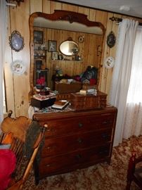 Antique Dresser with Mirror