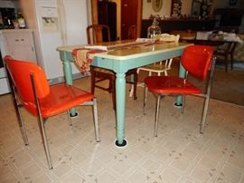 Mid Century Modern Orange Chairs 