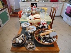Antique Silver & Silver plate, vintage kitchen utensils, Collectors plates