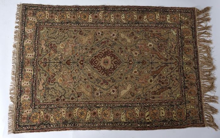 11. Handwoven Turkish Metallic Thread Carpet