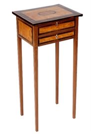 39. Fine Inlaid Hinged Top One Drawer Stand