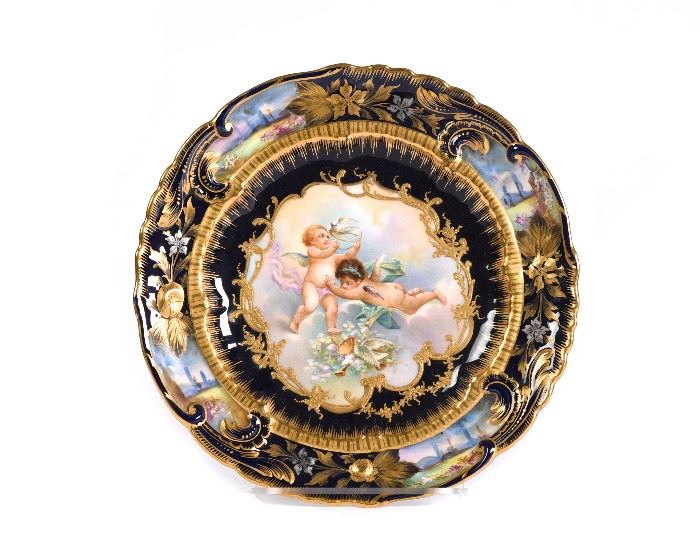 38. Sevres Cabinet Plate With Cherub Decoration