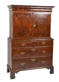 71. Antique English Cabinet On Chest
