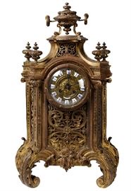 85. French Renaissance Style Gilt Bronze Clock