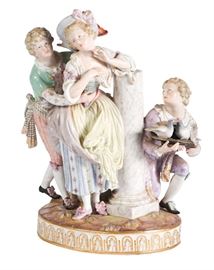 92. Large Figural Meissen Grouping