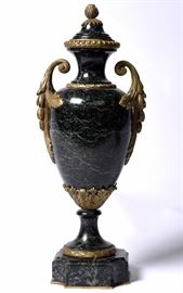 138. Bronze Mounted Green Marble Urn