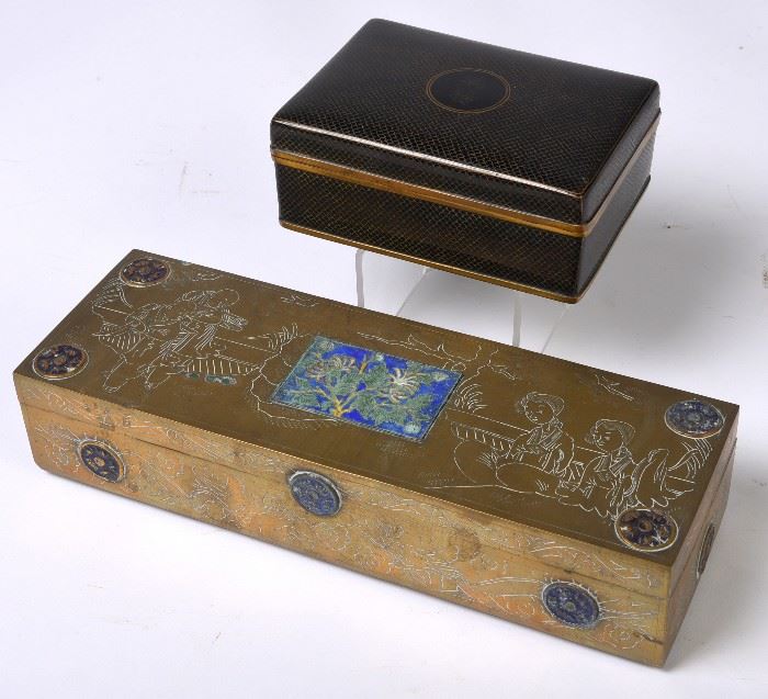 196. Two Chinese Dresser Top Boxes