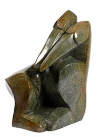 215a. Zimbabwe Stone Sculpture Of Lovebirds