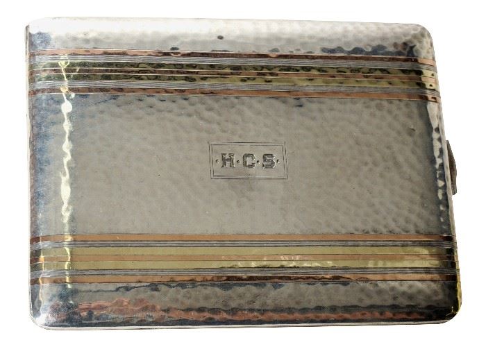 241. Sterling Silver Deco Cigarette Case
