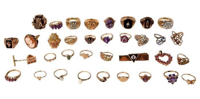 242. Estate Collection Of 10k Gold Jewelry 164 Grams