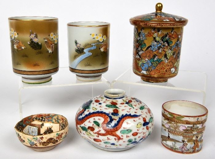 250. Group Lot 6 Small Asian Porcelains