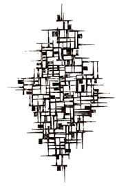 336. Possibly Jere Abstract Nail Wall Sculpture