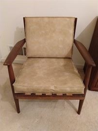 Cool wooden MCM armchair, by Baumritter, NYC.