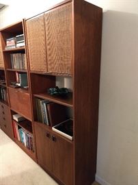 Here's the set/3 Danish teak bookshelves, from the other side - they really are in remarkable condition.