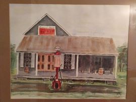 Original watercolor "General Store/Coca-Cola", by Mary Betts.