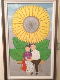 Original oil on canvas "Couple", by Jano Sokol 1907 - 1982.