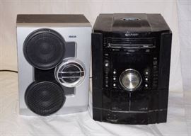 Sharp Home Stereo w/ 2 mismatched RCA Speakers