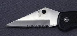 T-Handle 6" Push Dagger Knife w/ Partially Serrate ...