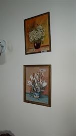 FLORAL NAIVE PAINTINGS