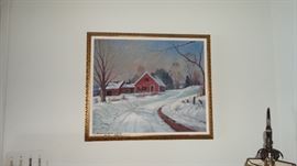 WINTER SCENE PAINTING.