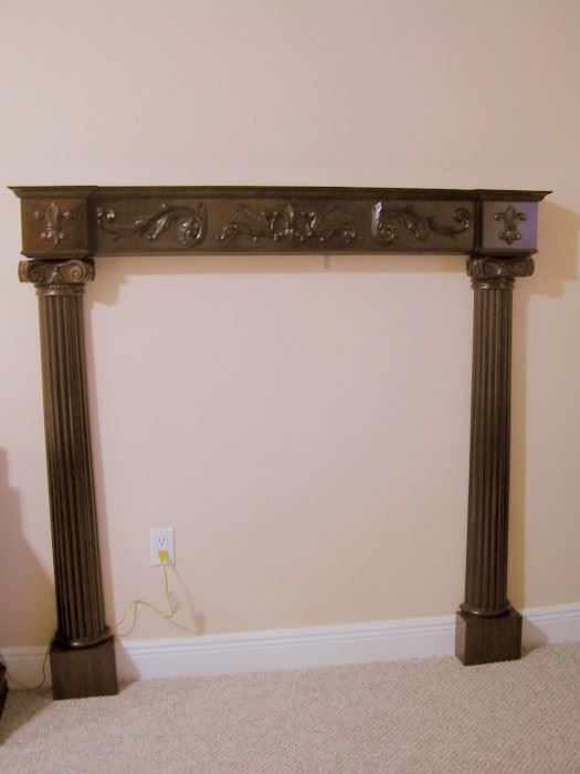 Mantelpiece. Solid rosewood, handcarved. Unique.