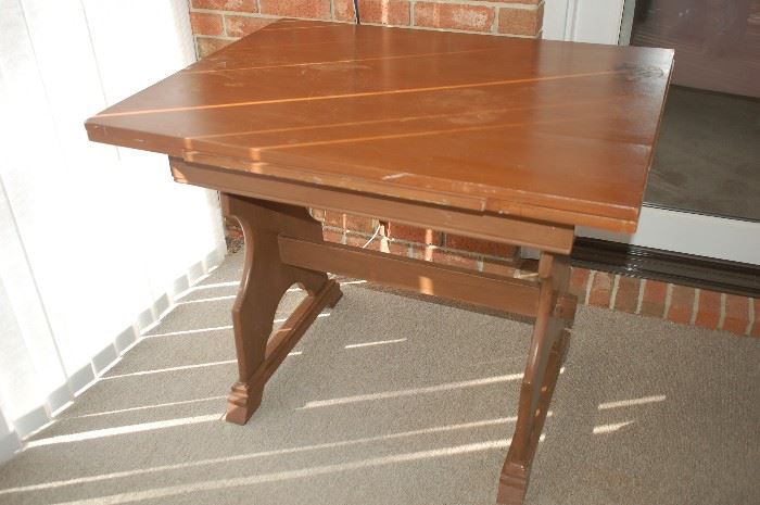 Vintage Hancock Table with Extending Side Leaves.