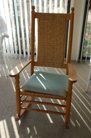 Weaved Wooden Rocking Chair